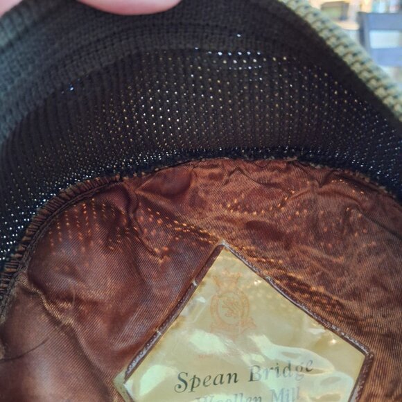 Vintage Autofit Brown Plaid Wool Blend Newsboy Cap Cabbie Hat Made In Scotland - Picture 7 of 7